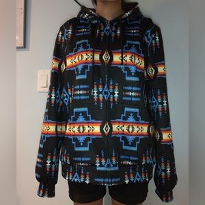 SOLD-native/southwestern zipup sweater